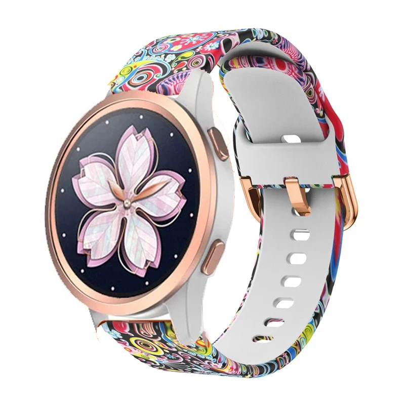 18mm Bracelet Accessories Watchband For Xiaomi MI Smart Watch/Ticwacth c2 Soft Silicone Replacement Printed Strap Correa Fashion