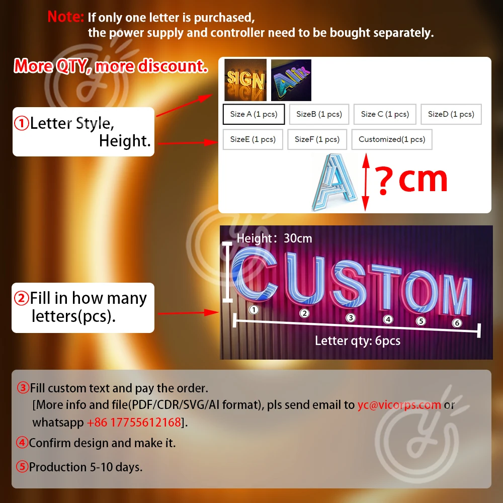 Custom 3D Infinity Mirror Light Sign Infinity Mirror Logo Sign Led Indoor Decoration Mirror Light Custom Business for Wall Decor view 6
