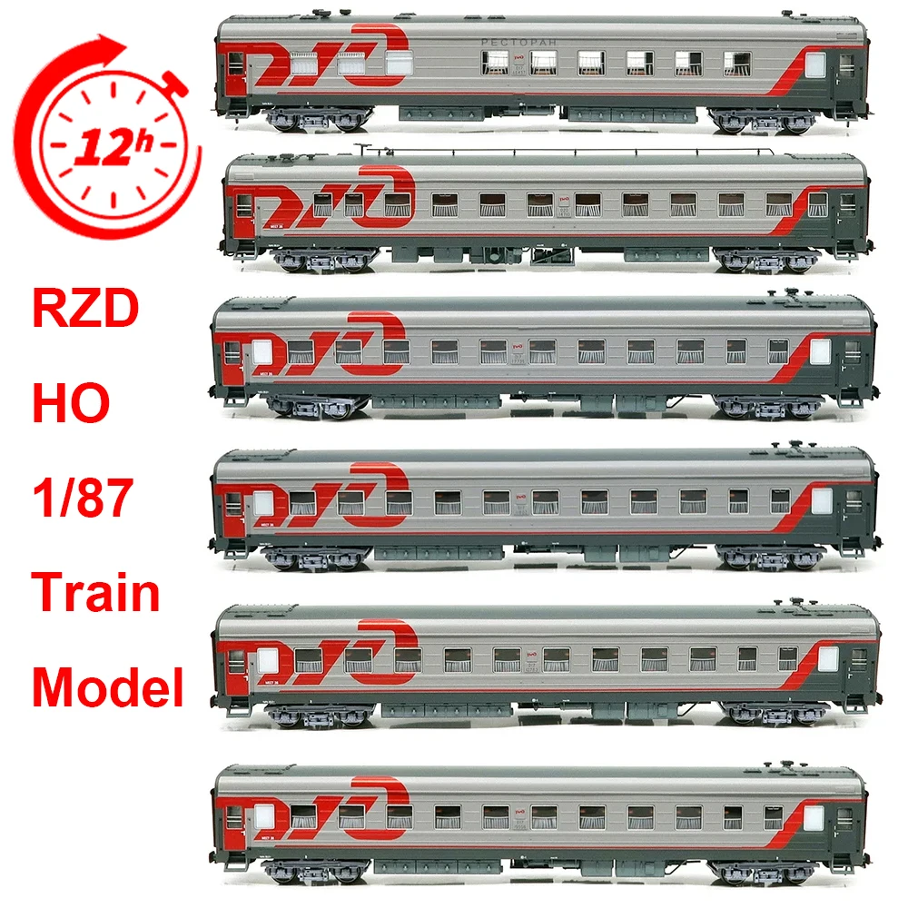 

HO 1/87 Train Model Russian International Train RZD Sleeping Car Dining Car Crew Compartment Six Excerpts