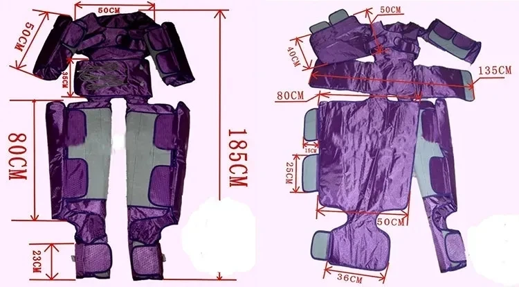 Air Pressure Pressotherapy Lymphatic Drainage massage Detox Sauna Suit  system For Body Legs Arms Massage