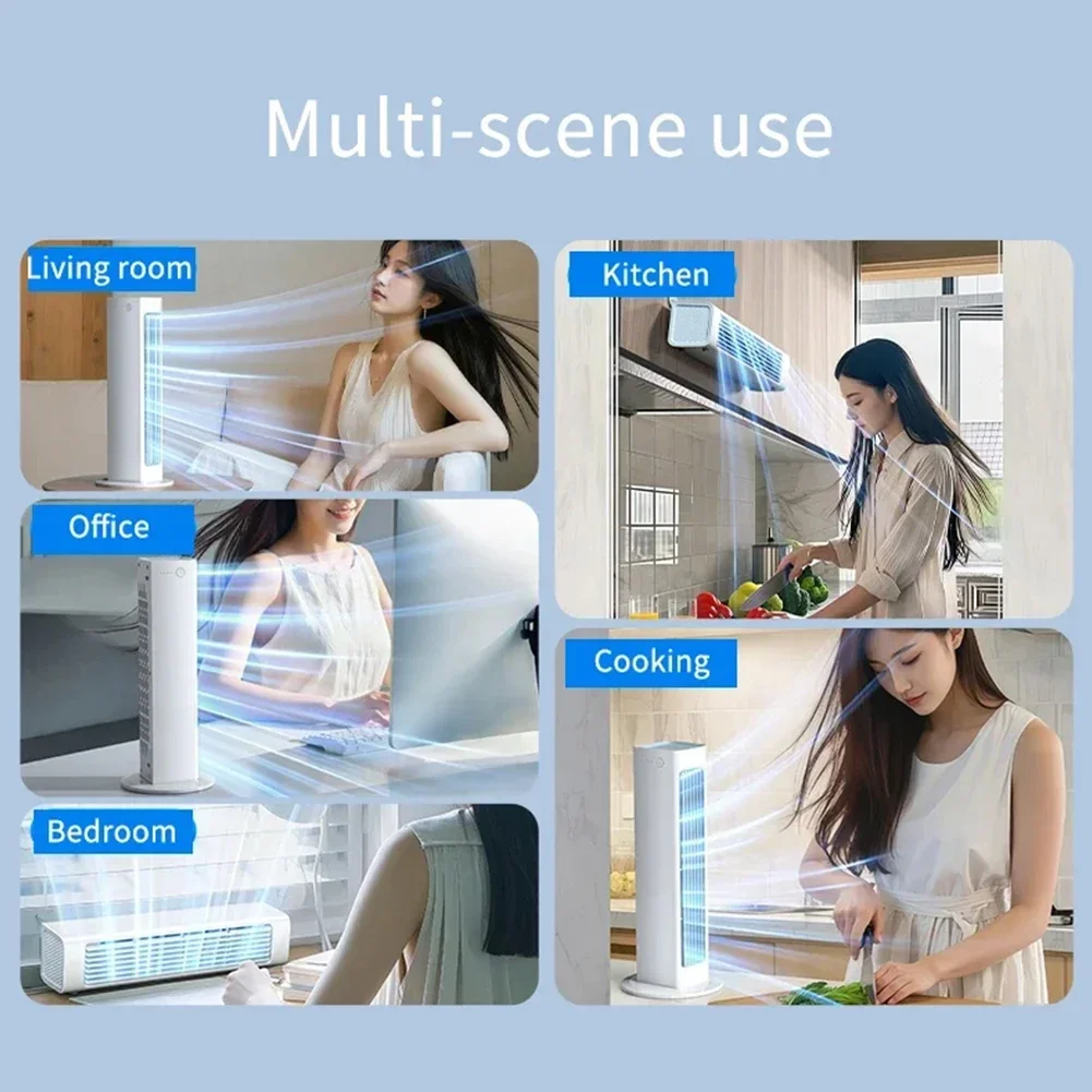 Bladloze airconditionerventilator 3-modus Stille koelventilator Multifunctionele bladloze luchtkoelerventilator voor slaapkamer, woonkamer, badkamer