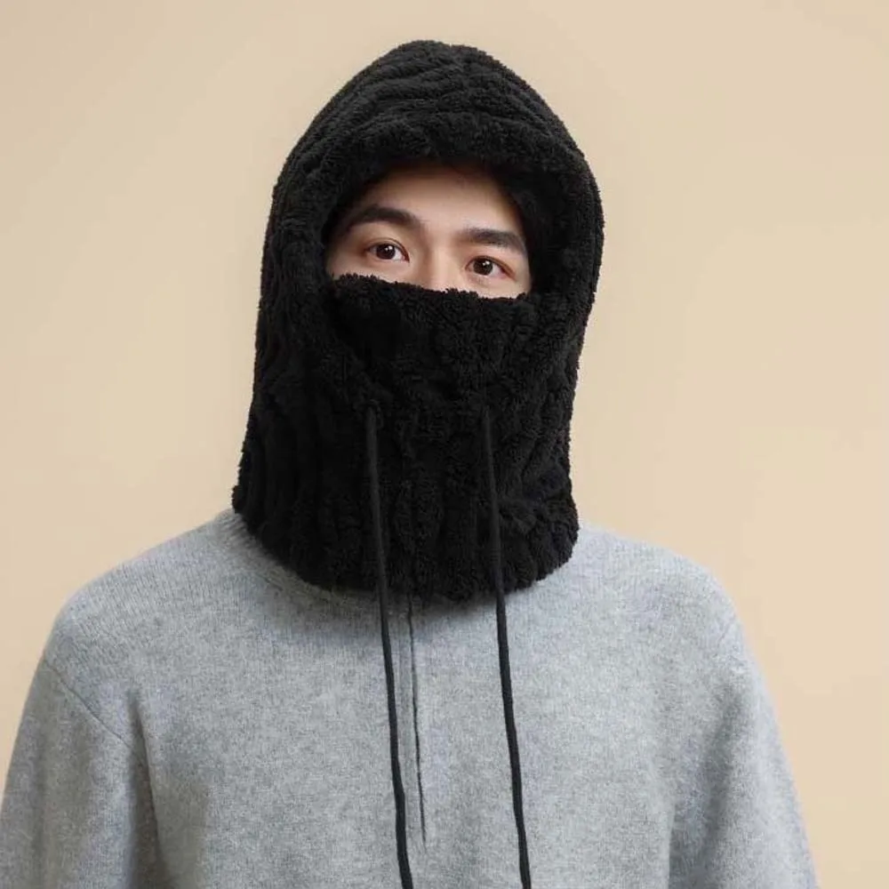 Versatile Adjustable Strap Warmer Wrap Head Hat Polyester Soft Compact Cap Scarf Solid Color All-match Ski Windproof Cap Autumn