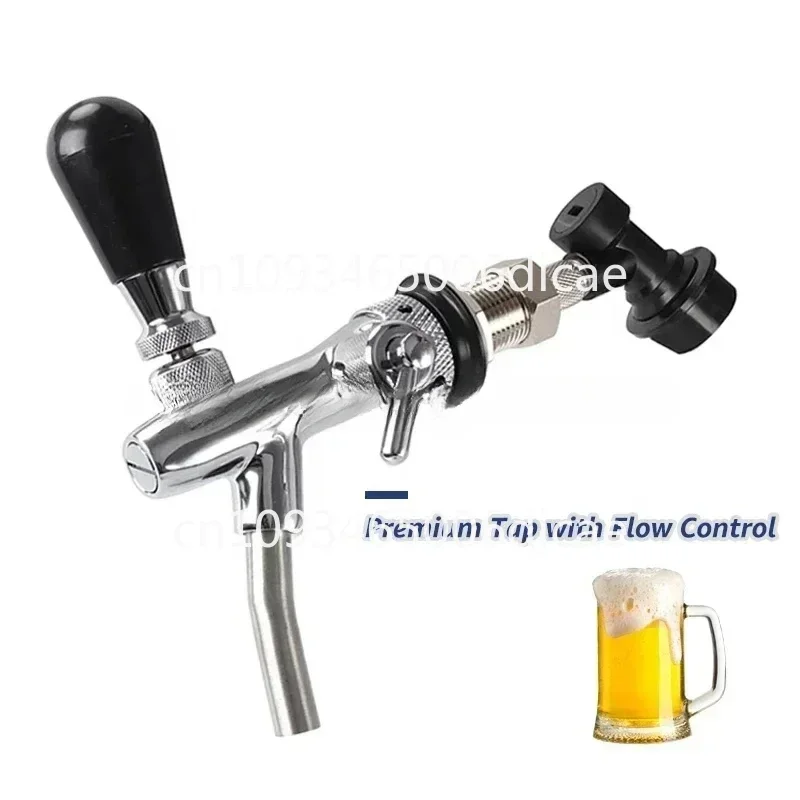 Stainless Steel Brewery Beer Keg Barrel Beverage Container with Beer Tap,Co2 Regulator & 0.6L Soda Bottle