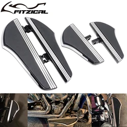 Motorcycle Defiance CNC Driver Floorboards Passenger Male Mount Foot Pegs Rubber For Harley Softail Dyna Touring Street Glide FL