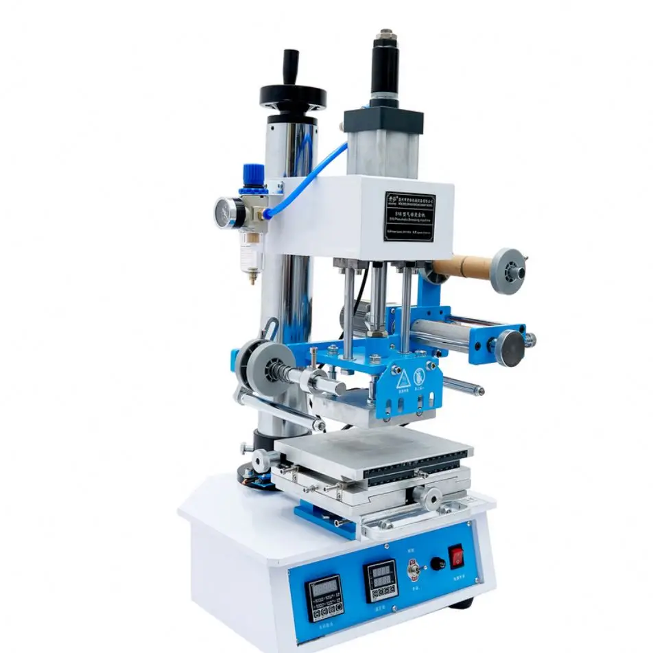 220v/110v Full Set Small Heat Press Id Card Gold A3 Size Pneumatic Hot Foil Stamping Machine for Leather Paper Wood Plastic