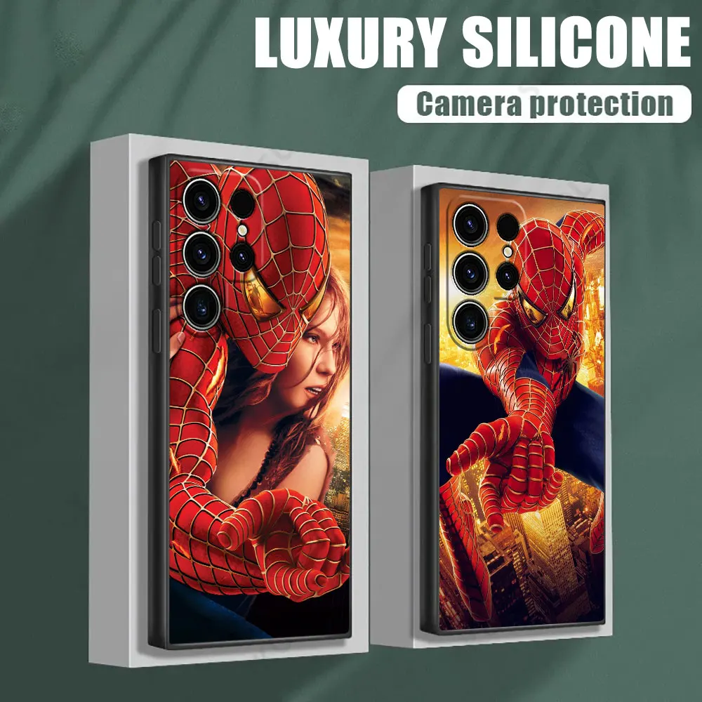 

Marvel Spiderman Phone Case For Samsung Galaxy S24 Ultra Cases S23 S21 S20 FE S22 9 S24 Plus Note 20 Ultra 10 S23 Silicone Cover