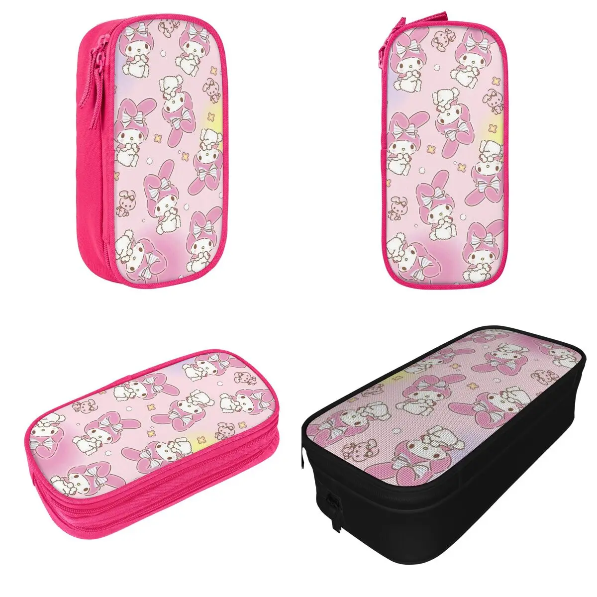 Cute My Melody Pen Box Double Layer Large Capacity For School Pencilcase Suprise Gift