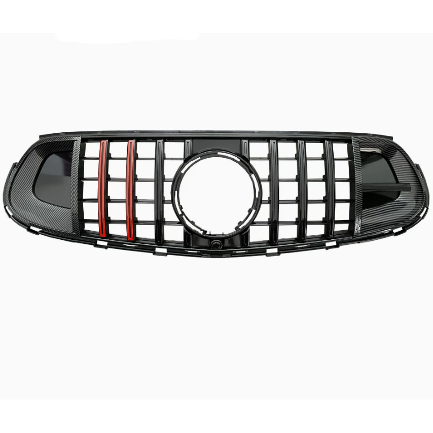 Front Racing Rocket Upper Facelift Grilles For Mercedes Benz X254 GLC200 260 GLC300 2023 2024+ BS Style Grille