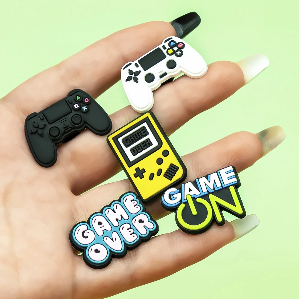 1-13pcs PVC Gamepad Series Shoe Charms for Kids Boys Girls Game Over Shoe Decorations Pins Accessories Clog Buckles Gifts image 3