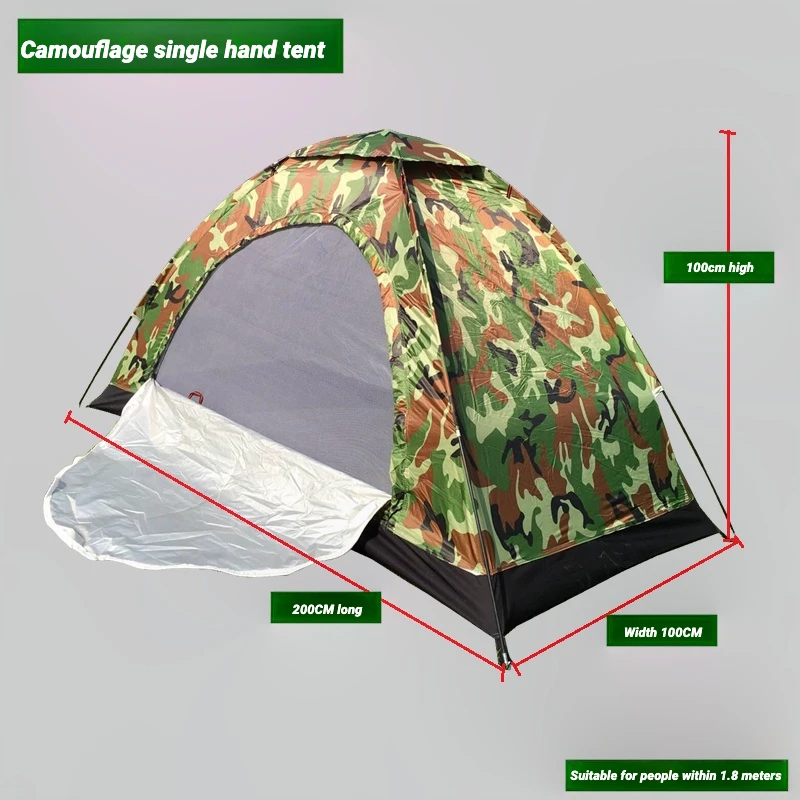 Outdoor Hand Set Simple Windproof And Uv Resistant Single Person Camping Home Indoor Fishing Lightweight Tent