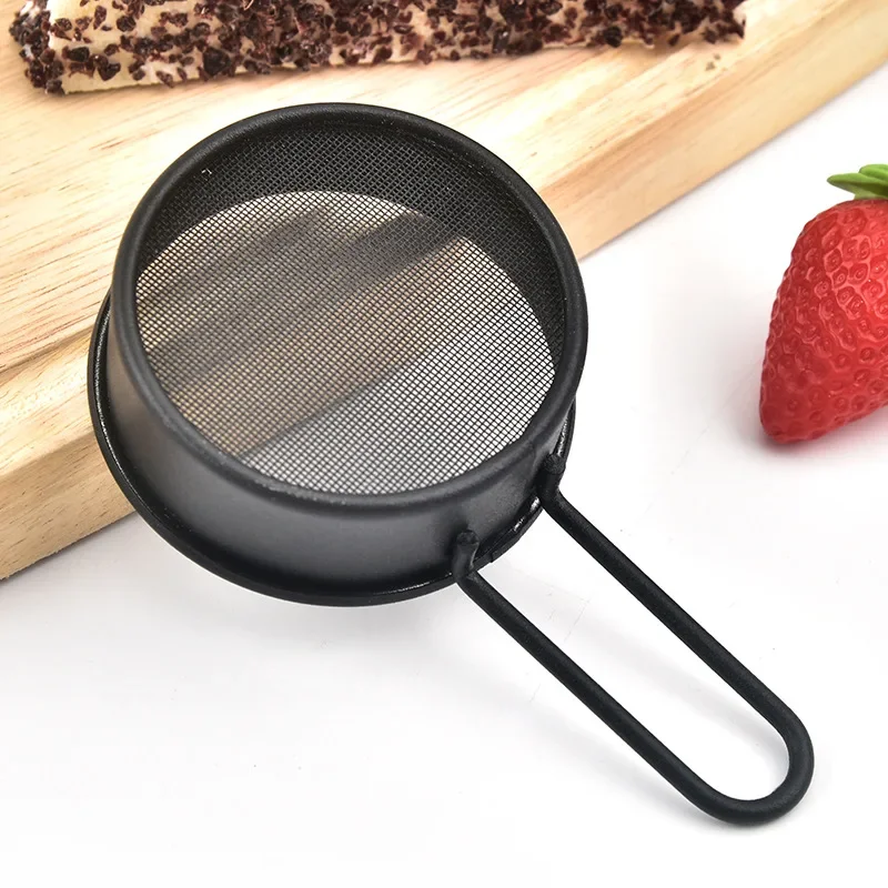 304 stainless steel mini flour sieve handheld baking tool 40 mesh small sieve home kitchen mesh sieve icing sugar  1PC