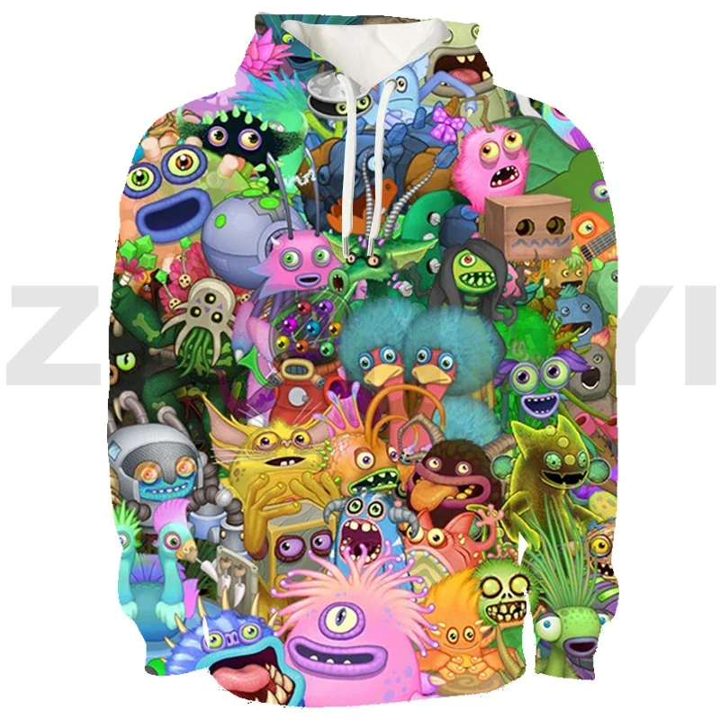 

Cartoon My Singing Monsters Game Streetwear 3D Print Anime Pullovers Hip Hop Hoodies Women Men Sudaderas High Street Sweatshirts