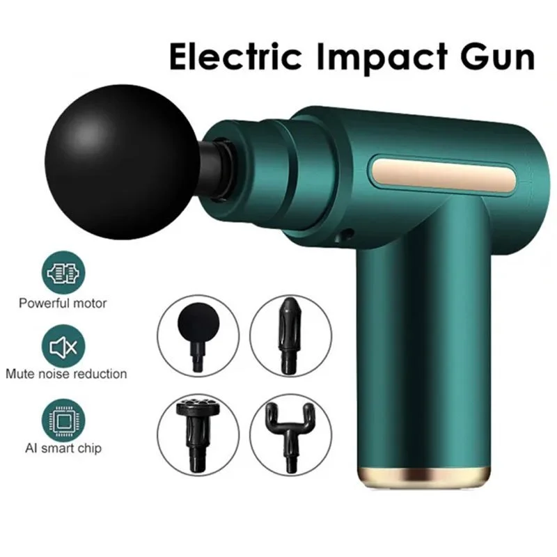 Electric Massager Gun with 4 Heads for Muscle Relaxation and Fascial Release Professional Grade Neck Membrane Gun
