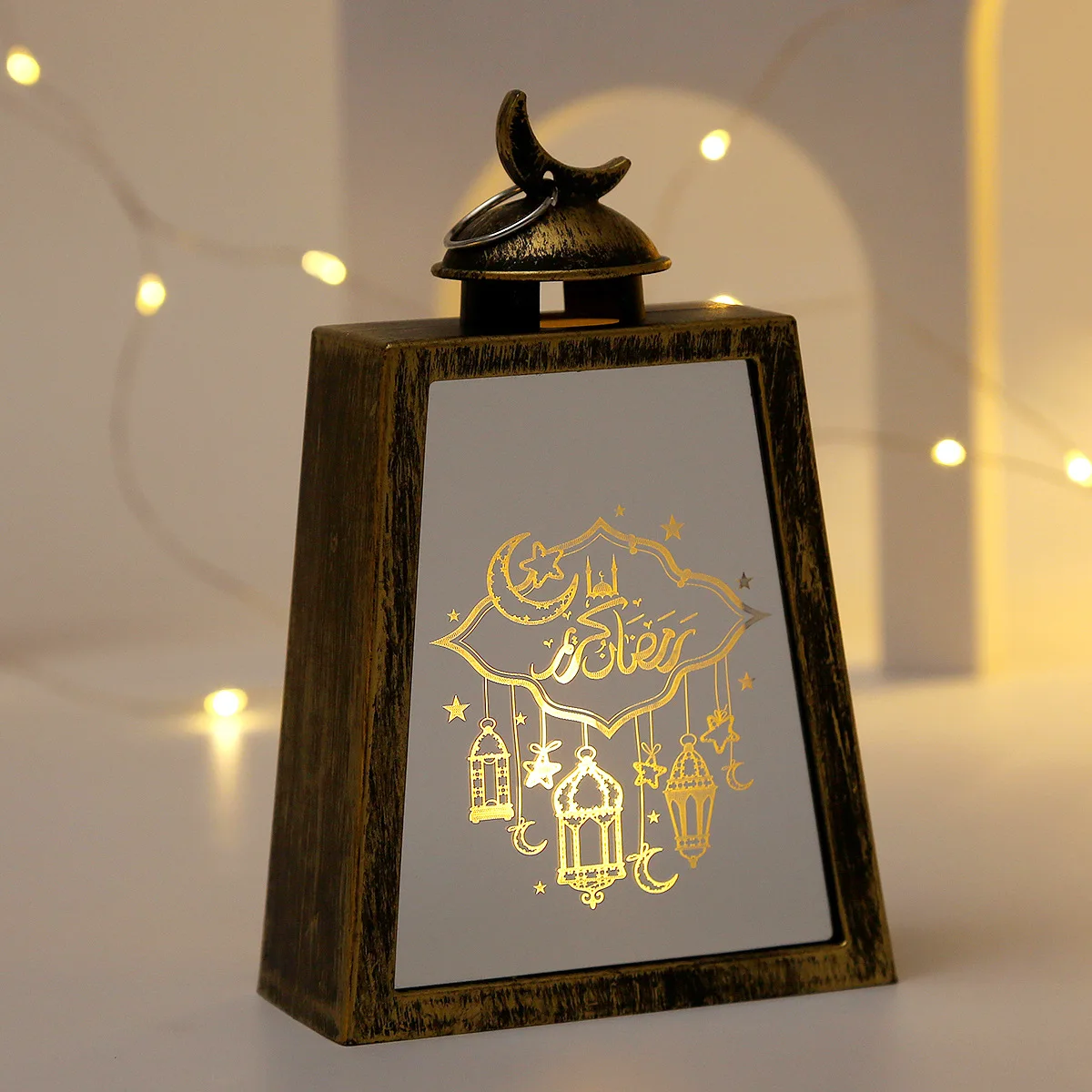 Ramadan Kareem Led Lantern Light Eid Mubarak Ornaments Decoration for Home 2025 Islamic Muslim Party Supplies Eid Al-Fitr Gift