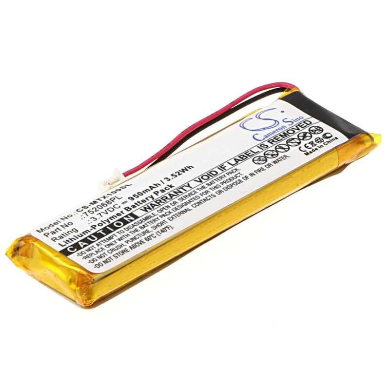 CS 3.7V 950mAh Wireless Headset Battery 752068PL for Midland BTX1, BTX2, BTNext, BTFM +TOOL