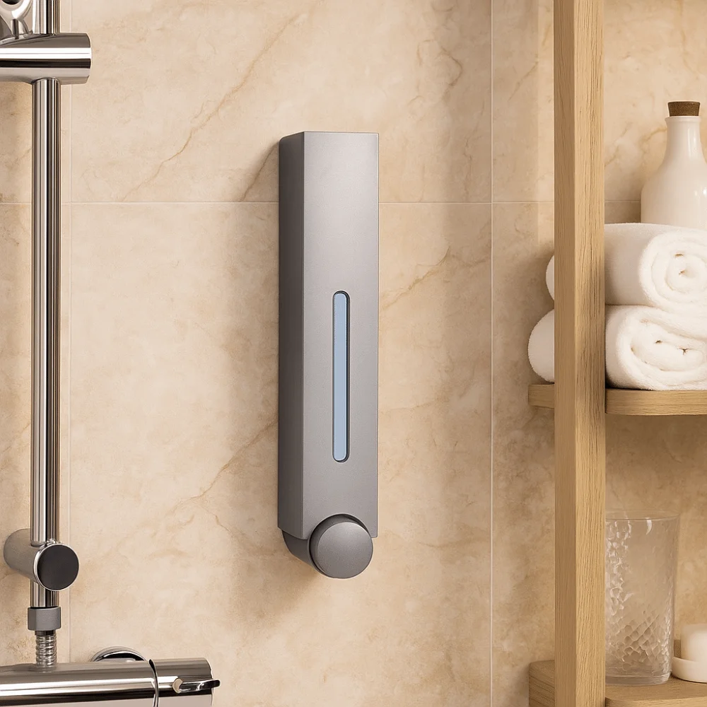 Press Design Shower Liquid Dispenser Plastic Moisture-proof Bathroom Soap Dispenser Waterproof Large Capacity