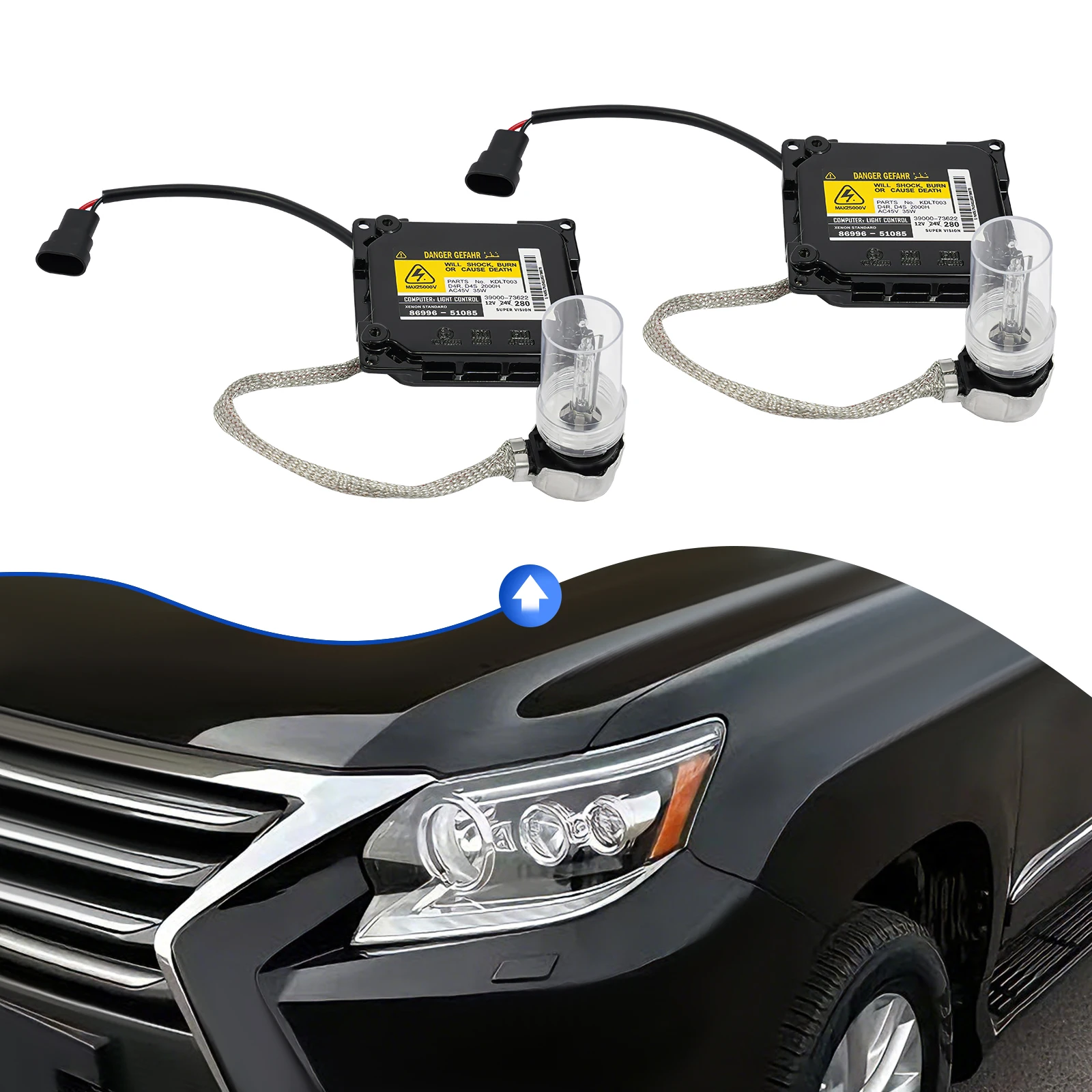 

Блок управления Toyota Prius 2006-2009, балласт 8110730D31 для ксеноновых фар, источник питания, алюминиевый корпус