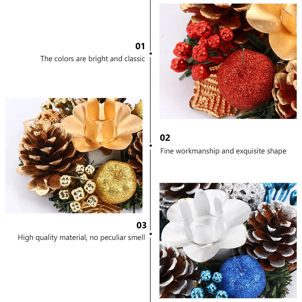 3 قطعة حامل عيد الميلاد حامل شموع حرفي رائع لديكور الحفلات حامل شمعدان عيد الميلاد حامل شموع منزلي