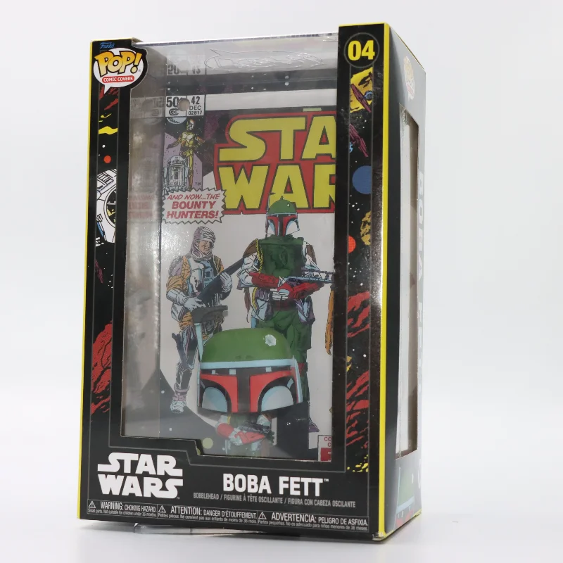 

Original Funko Pop Star Wars Boba Fett #04 Action Figure Bounty Hunter Comic Covers Collectible Vinyl Figure Doll Model Toy Gift