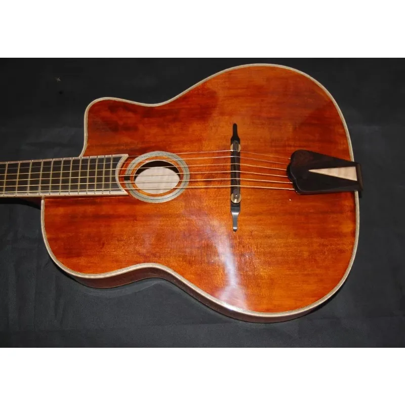 Yunzhi  Handmade Jazz Guitar Antique Color, Customizable Maple Jazz Acoustic Electric Guitar