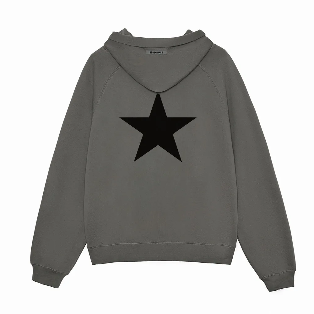 Stars pattern Men Women Spring and Autumn 2024 casual sweater Street hoodie knit retro hip hop knit hoodie retro pullover