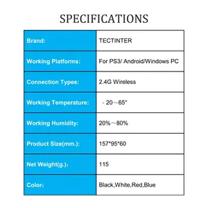 2.4G وحدة تحكم Gamepad Android عصا التحكم اللاسلكية مع محول OTG لجهاز PS3 / الهاتف الذكي للكمبيوتر اللوحي صندوق التلفزيون الذكي 8 لوحة مبيعات رئيسية لجهاز استقبال Denon - No8