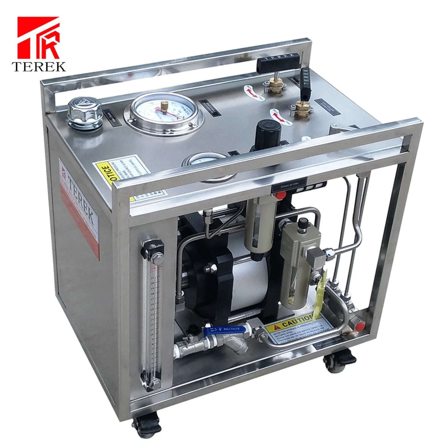 TEREK  high pressure air driven liquid pump pressure test and plumbing test