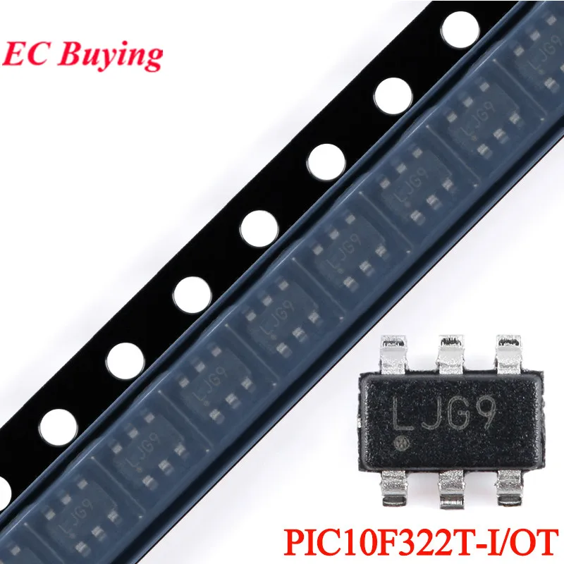 10pcs/1pc LJG9 PIC10F322 PIC10F322T PIC10F322T-I/OT SOT-23-6 8-bit Microcontrollers-MCU IC Chip Integrated Circuit