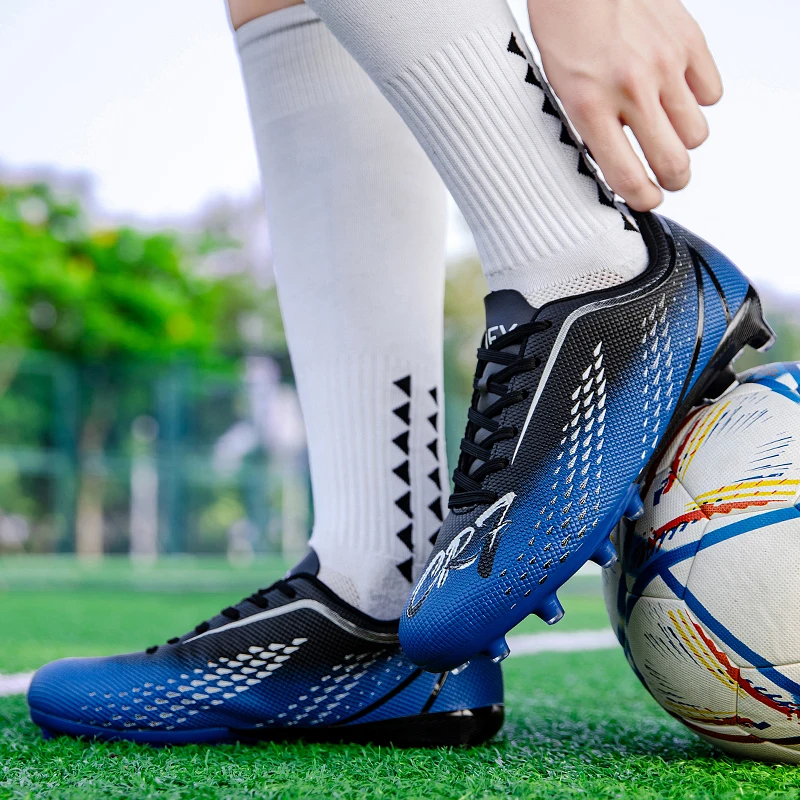 High Quality Mens Lightweight Soccer Shoes Training Outdoor Sport Football Boots Adult Long Spikes Non Slip Match Soccer Cleats