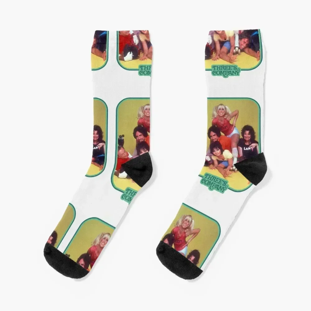

Three's Company Inspired Socks golf Heating sock new year floral Socks Women Men's