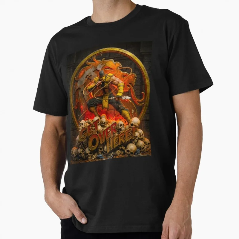 Retro Arcade Game Mortal Kombat Gift T shirt 0708 Unisex Gamer Tee Fire Warrior Scorpion Graphic clothes All size tops S-6XL