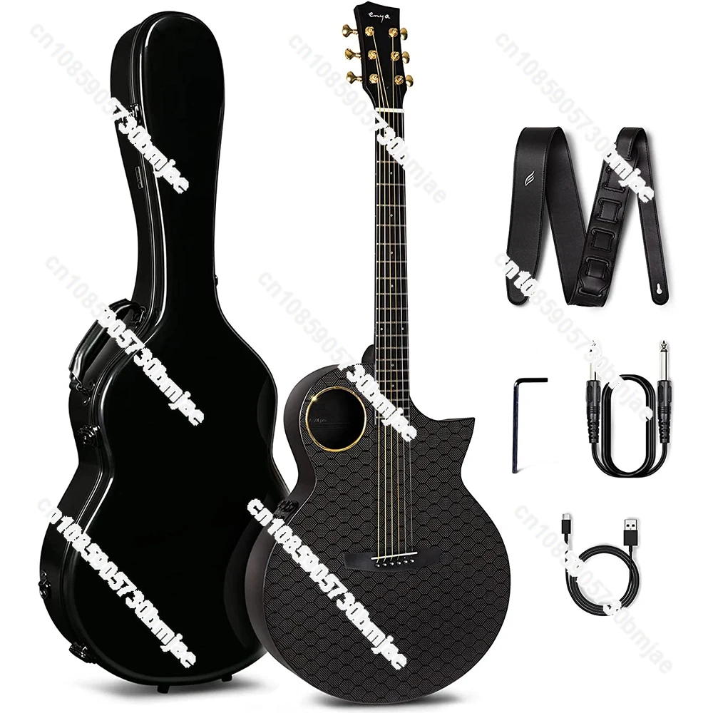 Enya X4 Pro 41 Inch Carbon Fiber AcousticPlus Cutaway Guitar With Hard Case Leather Strap Guitar