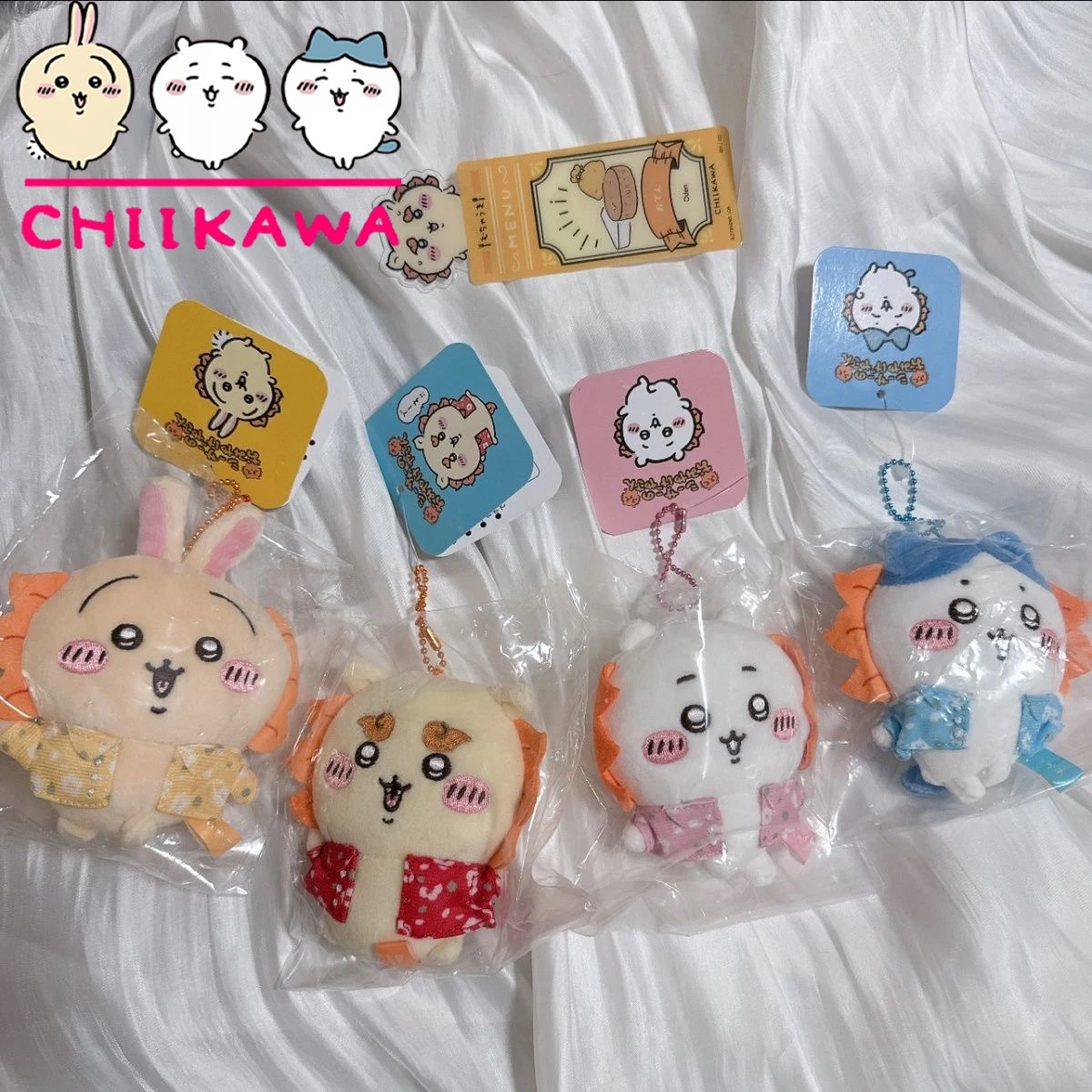 Chiikawa Usagi Kawaii japanischer Anime Plüsch-Schlüsselanhänger Hachiware Taschenanhänger süße Shisa-Serie Cartoon Mädchen Geschenk Anhänger Ornament