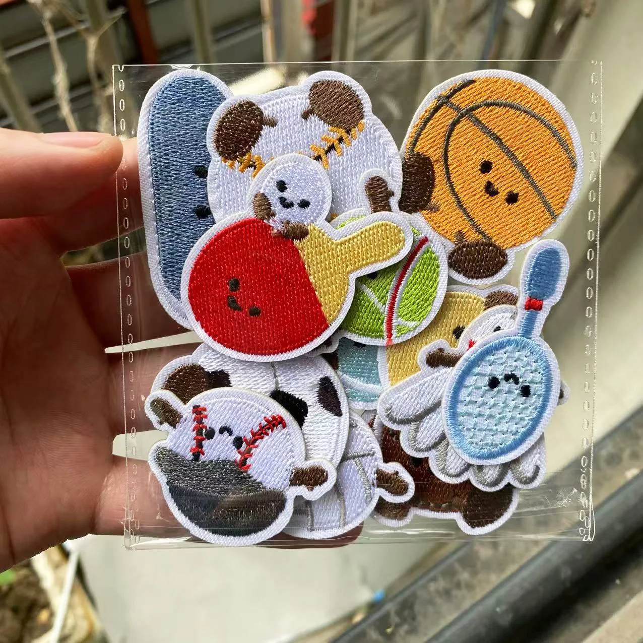 10 Pcs Balls Ping Pong Badminton Embroidered Patches Iron Clothing Hat Bag Shoe Repair Material Phone Gift Box Decor DIY