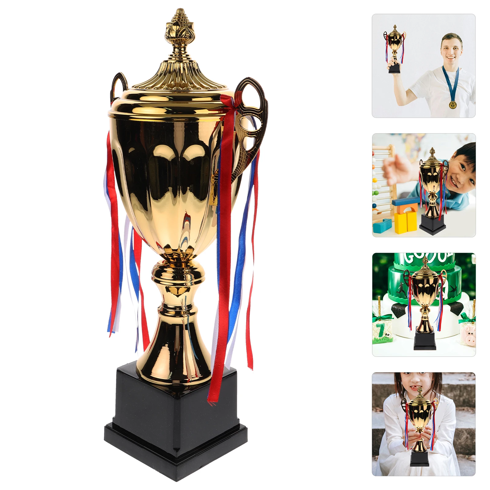 1 قطعة كأس بطل الكأس قاعدة سوداء حفل المنافسة الرياضية المتينة 45 سنتيمتر جائزة الكأس المنافسة الرياضية الشرف