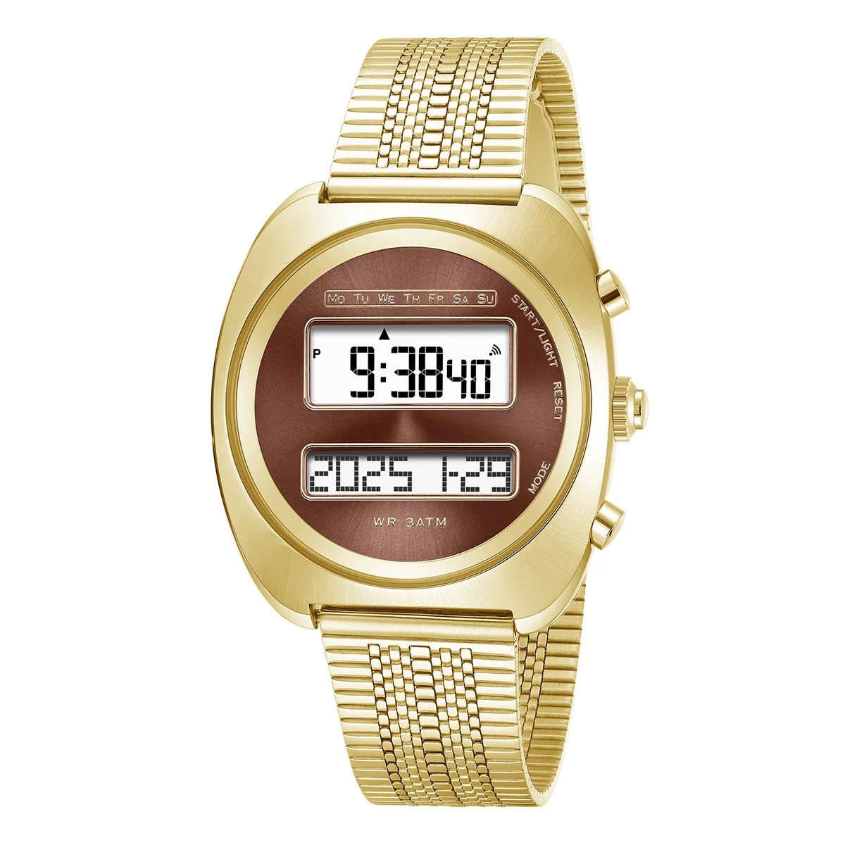 ساعة I Love You الرومانسية هدية رومانسية ساعة رقمية ريترو مع تاريخ شهر سنة، ساعة يد مضيئة بإضاءة خلفية مزدوجة الشاشة