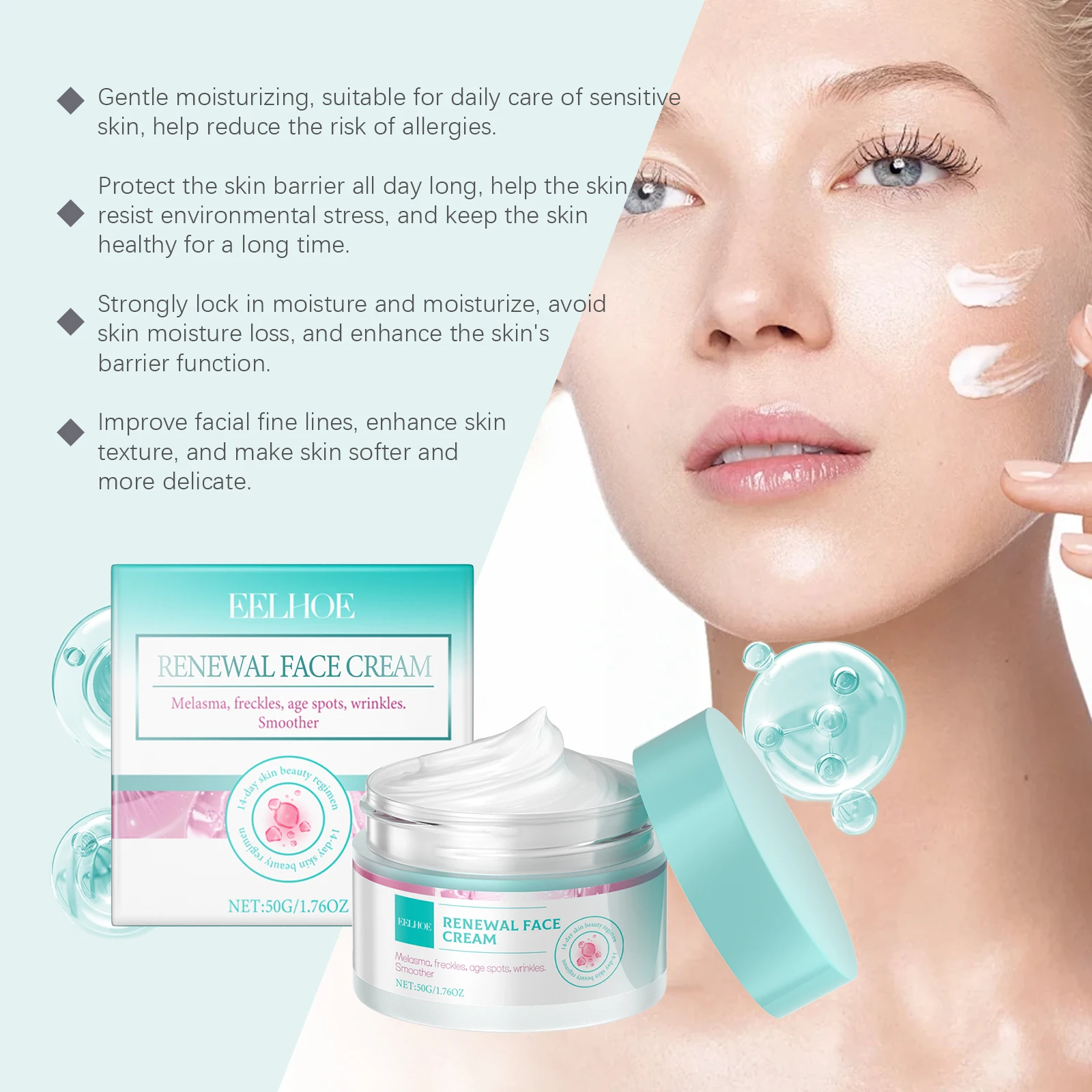 Collagen Firming Facial Cream Renewal Deep Nourish Reduce Dark Spots Freckles Brightening Smooth Skin Lifting Firming Cream view 3