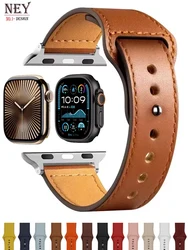 Leather band For Apple watch straps 45mm 41mm Ultra 2 49mm 42mm 46mm 40mm-44mm sport bracelet iWatch series 10 9 8 7 4 5 6 3 se