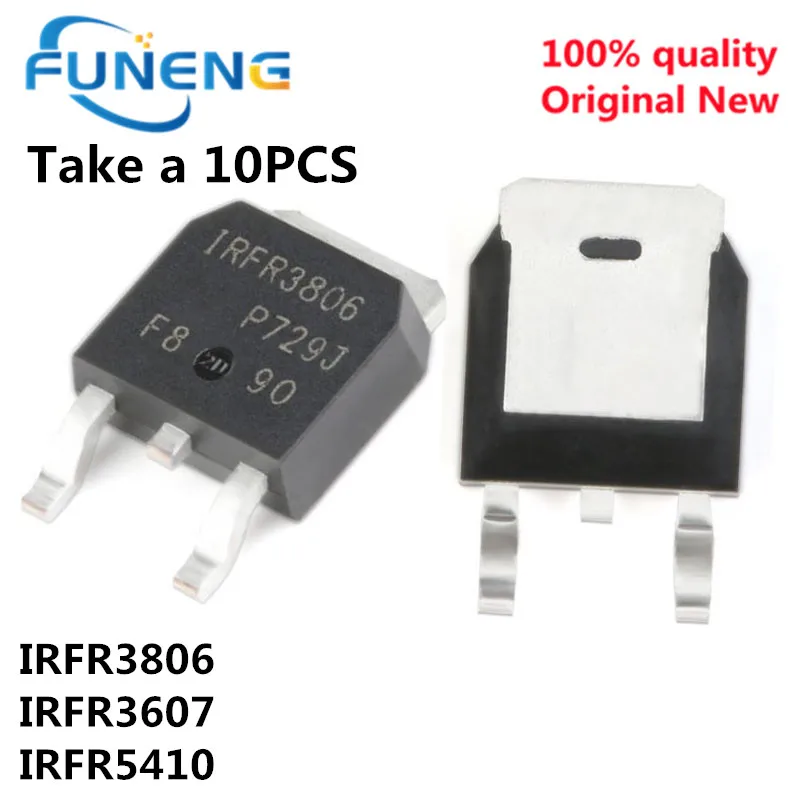 10PCS  100% original IRFR3806 FR3806 IRFR3806TRPBF TO-252 IRFR3607 IRFR3607TRPBF FR3607 IRFR5410TRPBF IRFR5410 FR5410 TO252