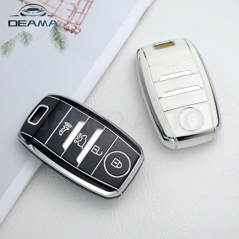 4 Buttons TPU Car Remote Smart Key Case Cover Shell For KIA Rio Rio5 Sportage Ceed Cerato K3 KX3 K4 K5 Sorento Optima Picanto