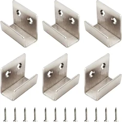 Stainless Steel U-Shape Corner Bracket Hanging Hook For Tiles & Mirrors Thickened Wall Storage Fixed Hooks Household Hardware