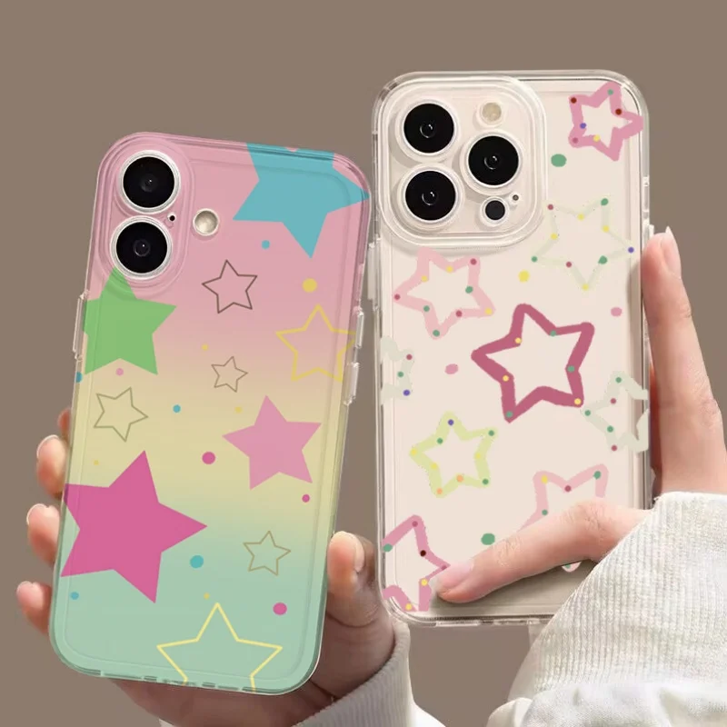 Casing Ponsel Pola Bintang Flash Lucu untuk Realme 9 9i 10 11 12 Pro Plus 3 5 Pro OPPO A1K A79 A93 A94 A73 A37 F7 F9 F11 Pro Sampul
