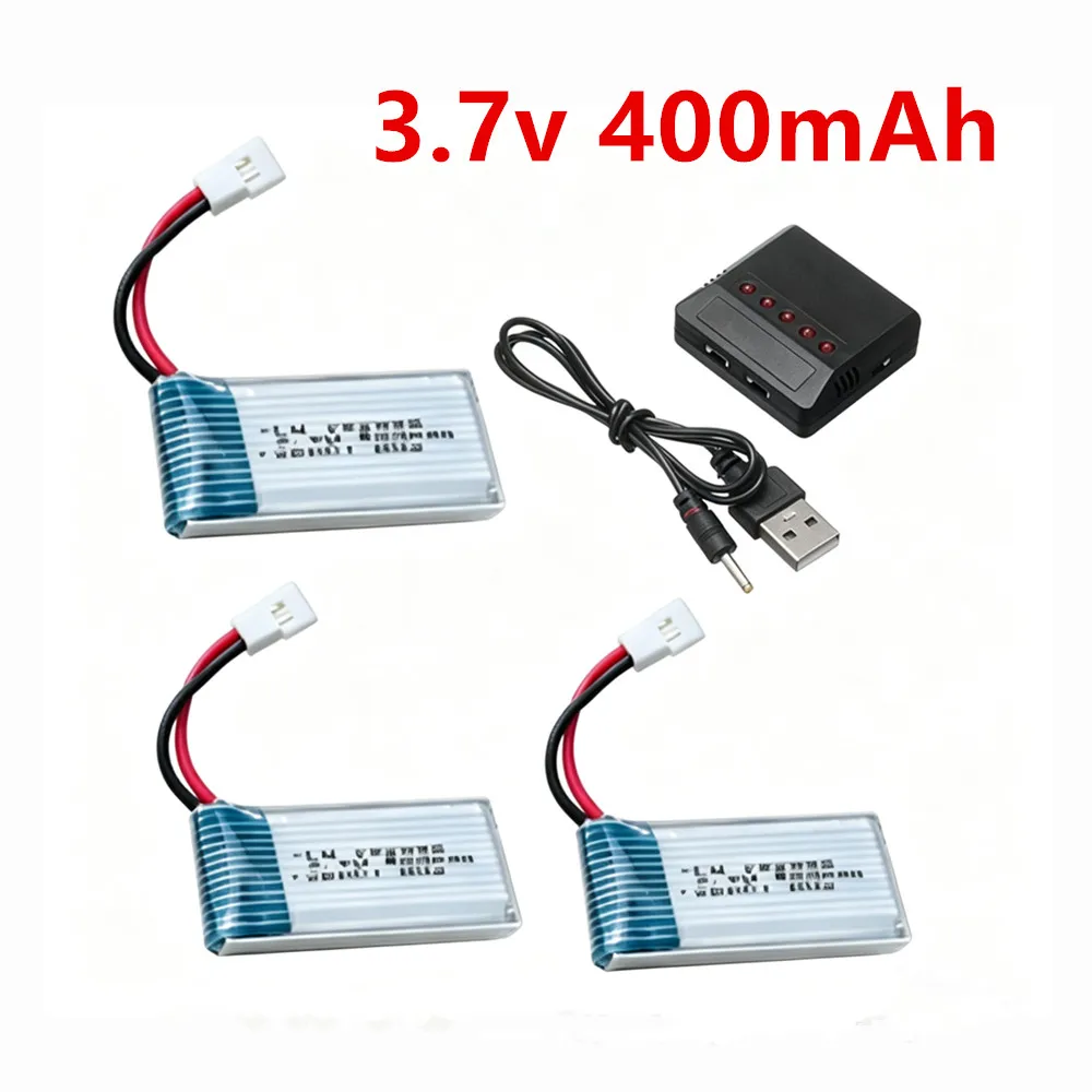For X4 H107 H31 KY101 E33C E33 U816A V252 H6C RC Quadcopter Drone Original 3.7V 400Mah 30C Lipo Battery XH2.54 Plug Spare Part