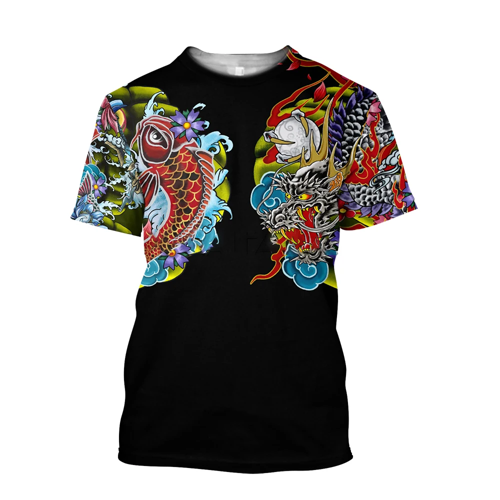 Summer 3D Men's T-Shirt Samurai Print Anime Harajuku T-Shirt Loose O-Neck Short Sleeve Surprise Style Street Men Clothing Tops