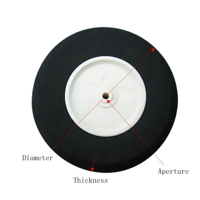 XFlight 2 pièces 60-75mm roues en mousse train d'atterrissage léger éponge pneus 5 rayons pour avion RC Drone modèle avion accessoires