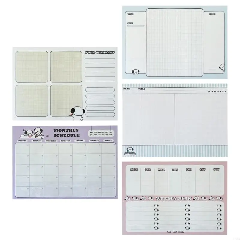 J60A Weekly Monthly Planner Notepads 50 Undated Tear-Off Sheets To Do List Notebook