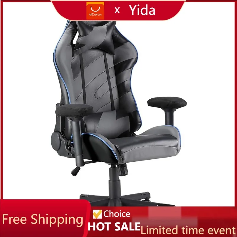 Gaming Chair - PU Leather, Fabric, & Extra Wide Options - Office or Computer Chair - Tilting & Ergonomic Adjustable Swivel