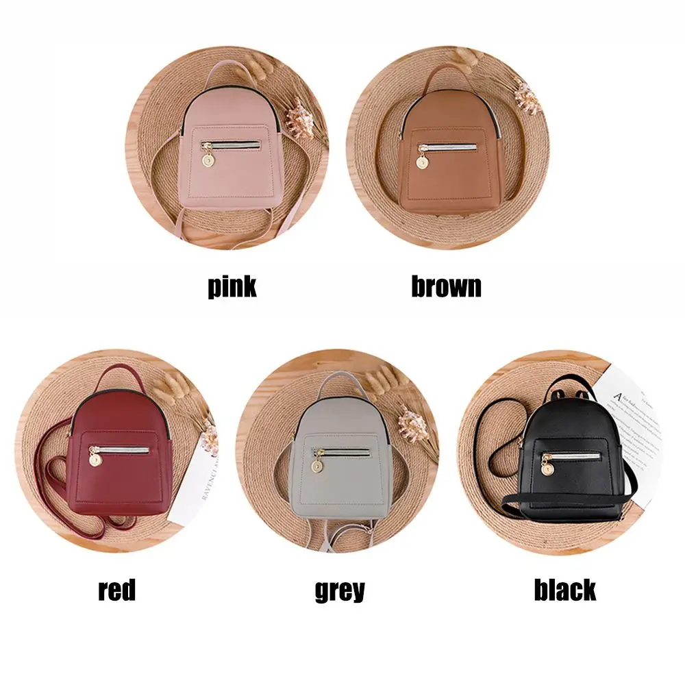 Girl Small Business Mini Backpack Waterproof PU Daypack Shoulder Bag