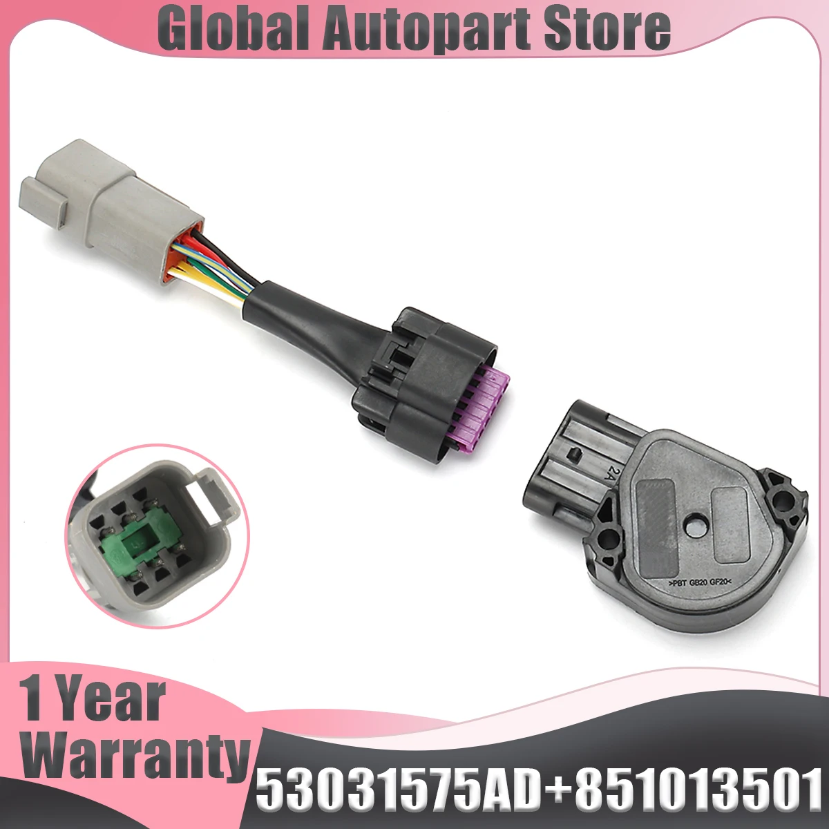 53031575AD 85101350 New Throttle Position Sensor w/ Wiring Harness For Dodge Ram 2500 3500 For Cummins GEGT7610 53031575 131973