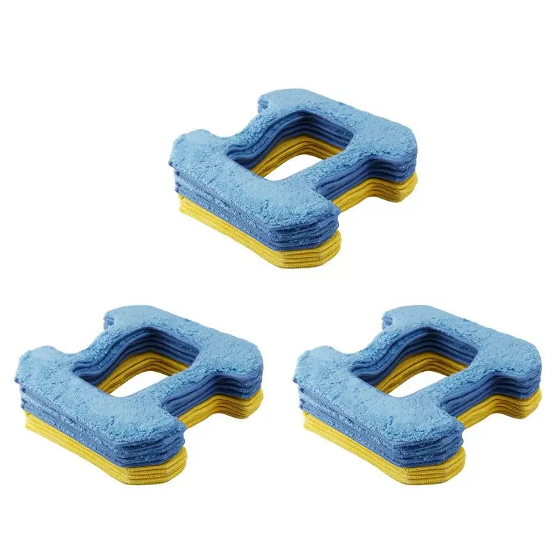 

30X Rubbing Mop Pads For Hobot 298 Window Cleaning Robot Robot Rag Premium Microfiber Material Wet Cleaning+Dry-AT36